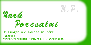 mark porcsalmi business card